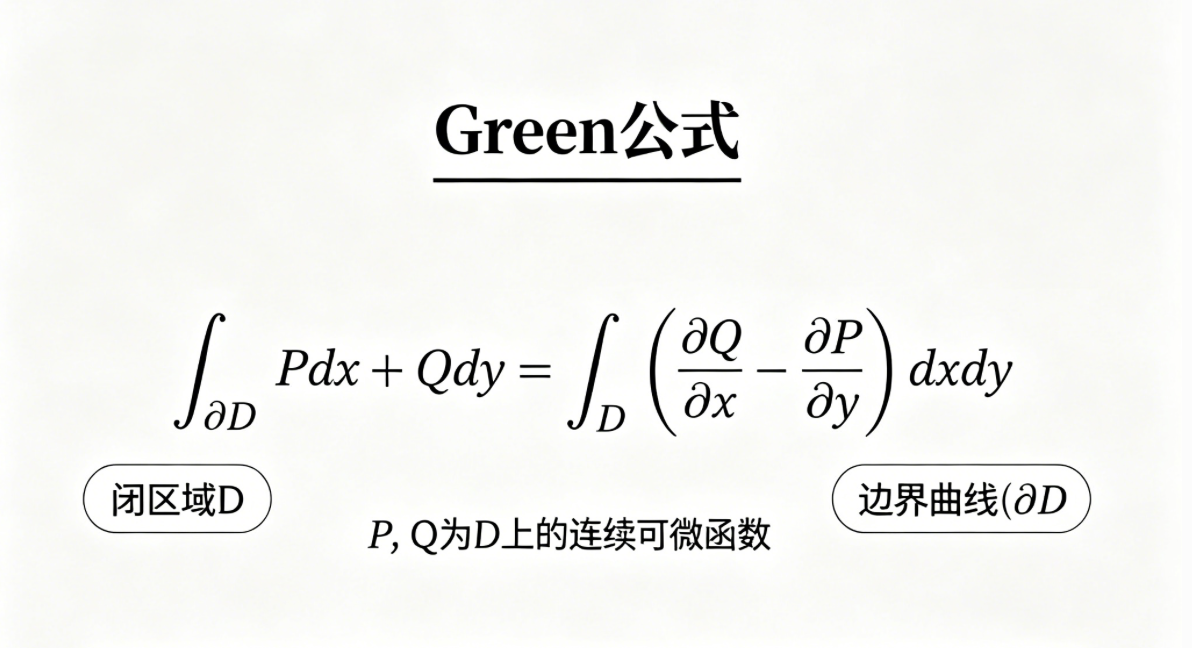 正确呈现 Green 公式的图片